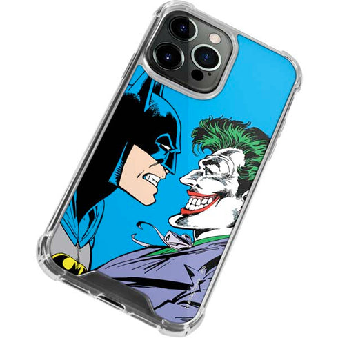 DC Comics The Joker vs Batman Vintage art iPhone 14 Pro Clear Case